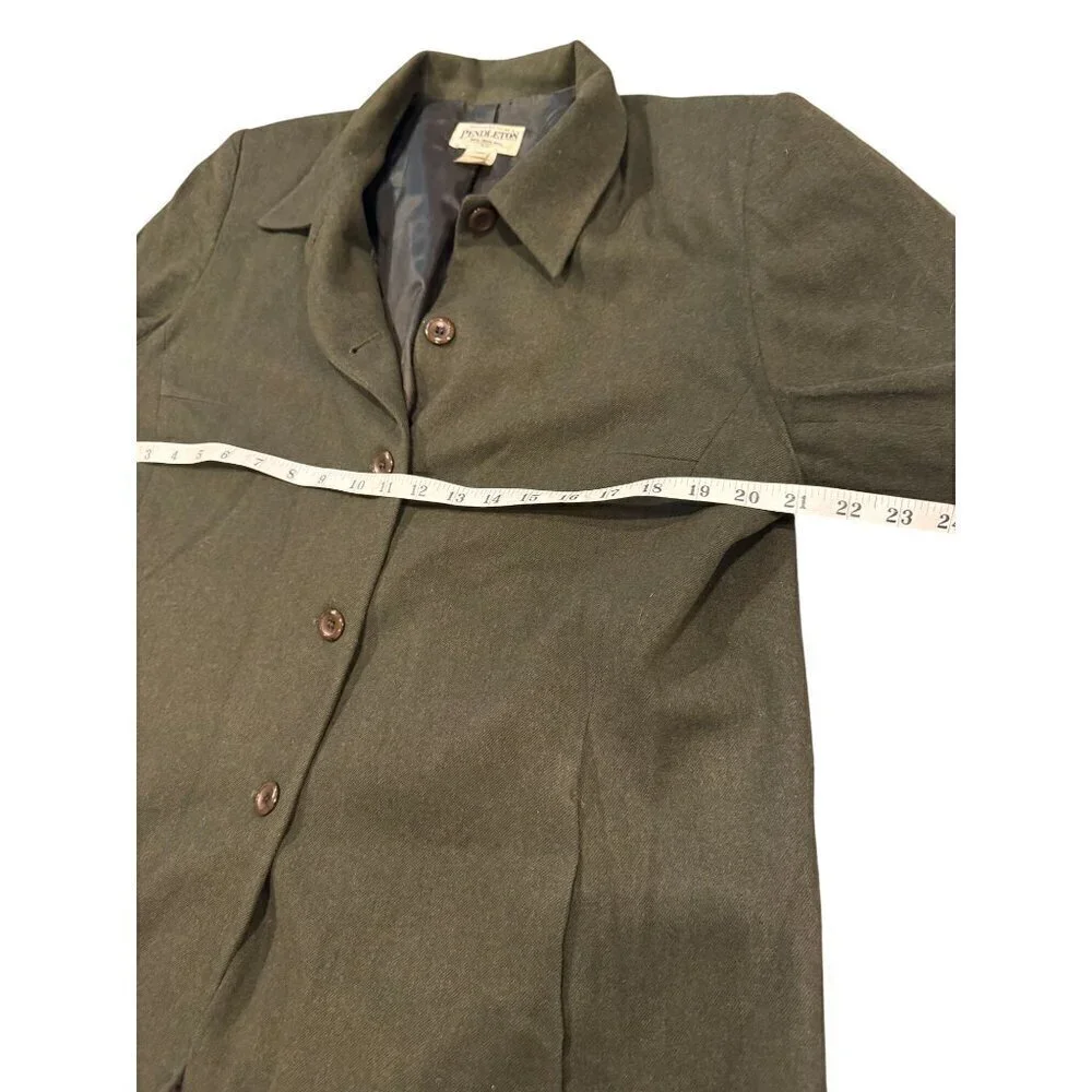 Pendleton  Olive Green 100% Virgin Wool  Blazer Jacket Women's Size 14W
